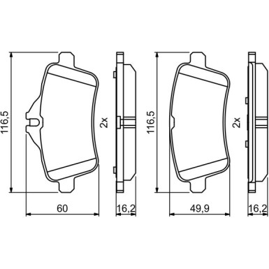 0 986 494 771 Bremsbelagsatz, Scheibenbremse