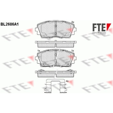 FTE | Bremsbelagsatz, Scheibenbremse | 9010916