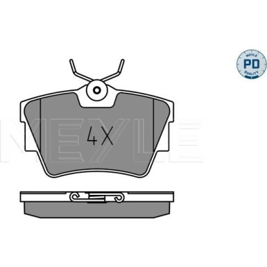 Meyle Bremsbelagsatz, Scheibenbremse MEYLE-PD: Advanced performance and design 025 232 2416-1/PD