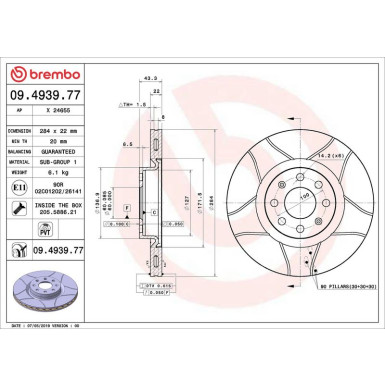 Brembo | Bremsscheibe | 09.4939.77