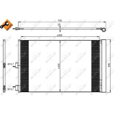 350206 Kondensator, Klimaanlage EASY FIT