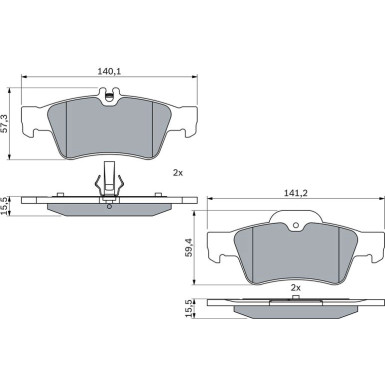 0 986 424 699 Bremsbelagsatz, Scheibenbremse