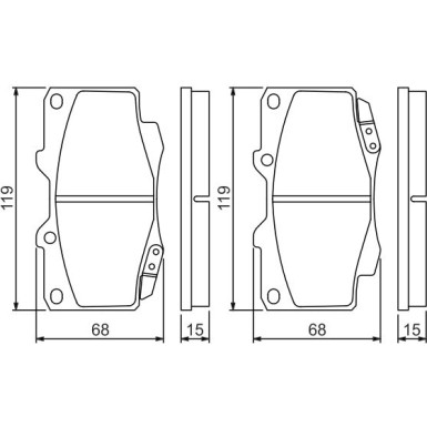 0 986 494 497 Bremsbelagsatz, Scheibenbremse