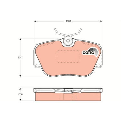 GDB817 Bremsbelagsatz, Scheibenbremse COTEC