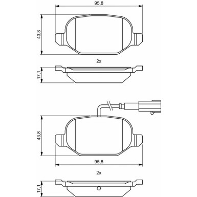 0 986 494 776 Bremsbelagsatz, Scheibenbremse