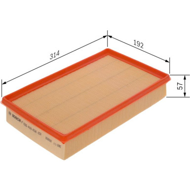 BOSCH F 026 400 434 Luftfilter