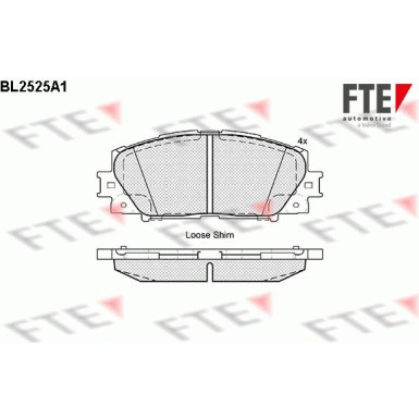 FTE | Bremsbelagsatz, Scheibenbremse | 9010780