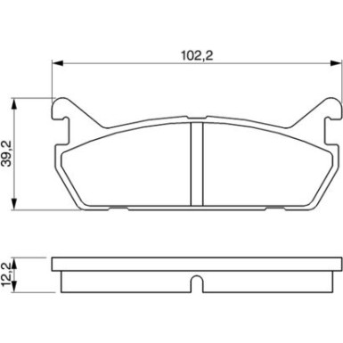 BOSCH Bremsbelagsatz, Scheibenbremse 0 986 461 146