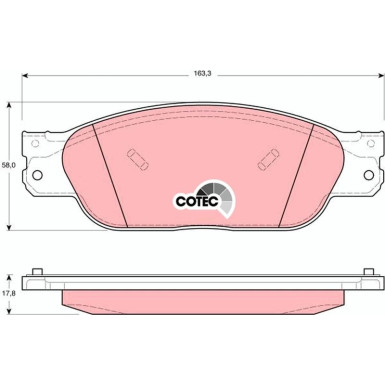 GDB1401 Bremsbelagsatz, Scheibenbremse COTEC