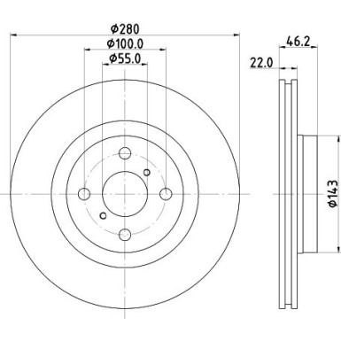 Hella | Bremsscheibe | 8DD 355 125-491