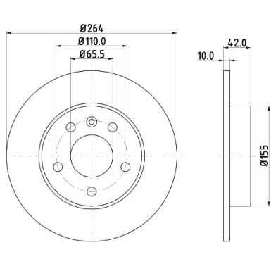 Hella | Bremsscheibe | 8DD 355 106-111