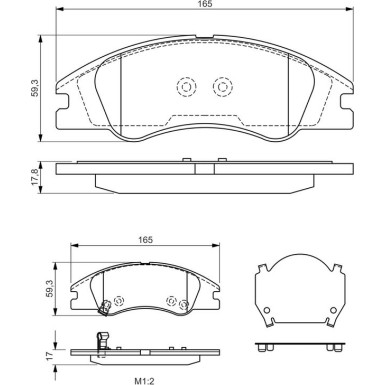 0 986 494 577 Bremsbelagsatz, Scheibenbremse