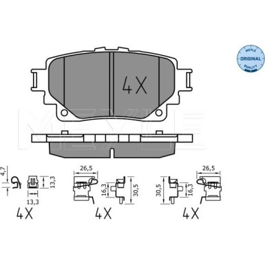 Meyle Bremsbelagsatz, Scheibenbremse MEYLE-ORIGINAL: True to OE 025 205 8215