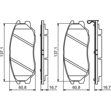 0 986 494 347 Bremsbelagsatz, Scheibenbremse