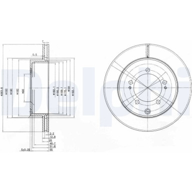Delphi | Bremsscheibe | BG9849
