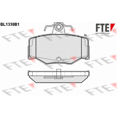 FTE | Bremsbelagsatz, Scheibenbremse | 9010129