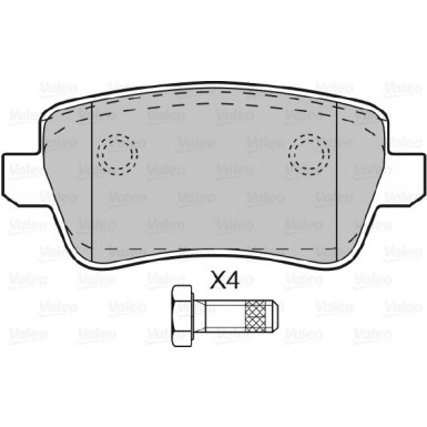 598727 Bremsbelagsatz, Scheibenbremse