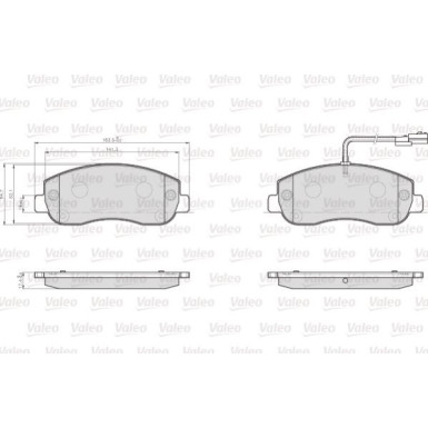 Valeo | Bremsbelagsatz, Scheibenbremse | 872147