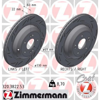 Zimmermann | Bremsscheibe | 320.3822.53