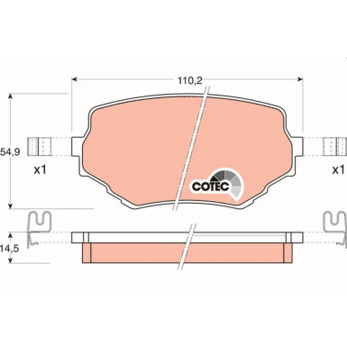 GDB3132 Bremsbelagsatz, Scheibenbremse COTEC