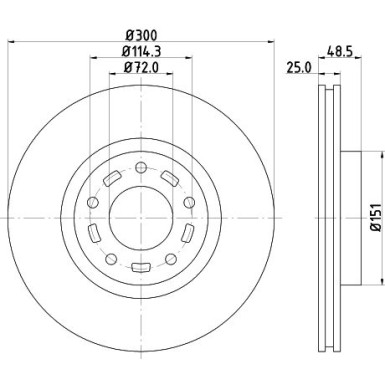 Hella | Bremsscheibe | 8DD 355 110-891