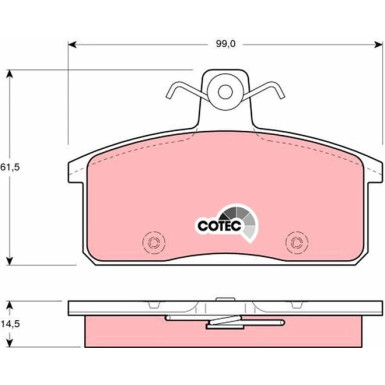 GDB3202 Bremsbelagsatz, Scheibenbremse COTEC