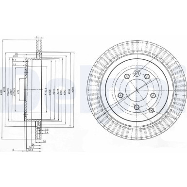 Delphi | Bremsscheibe | BG3925C