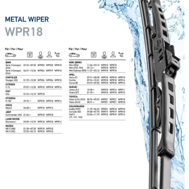 9XW 190 253-181 Wischblatt Metal