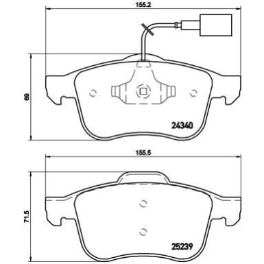 Brembo | Bremsbelagsatz, Scheibenbremse | P 23 132X
