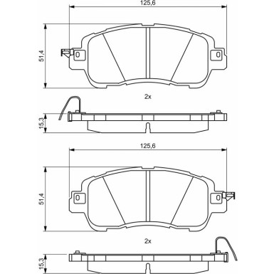 BOSCH Bremsbelagsatz, Scheibenbremse 0 986 494 832