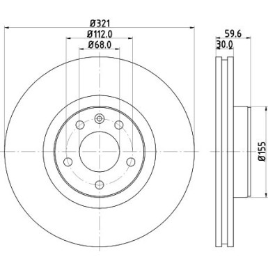 Hella | Bremsscheibe | 8DD 355 111-141