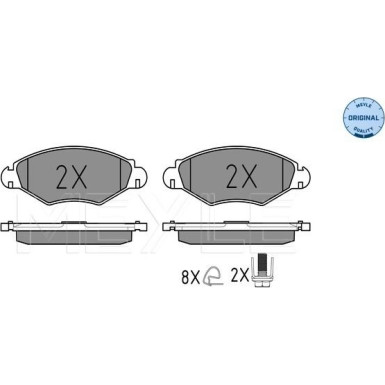 Meyle Bremsbelagsatz, Scheibenbremse MEYLE-ORIGINAL: True to OE 025 235 9718
