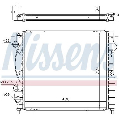 Nissens | Kühler, Motorkühlung | 63968A