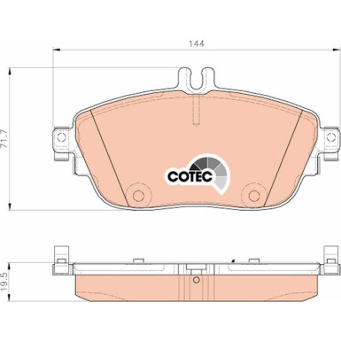 TRW Bremsbelagsatz, Scheibenbremse COTEC GDB1932