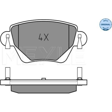 Meyle Bremsbelagsatz, Scheibenbremse MEYLE-ORIGINAL: True to OE 025 235 5717
