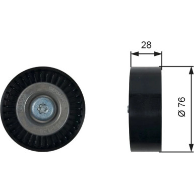 T36423 Umlenk-/Führungsrolle, Keilrippenriemen DriveAlign™