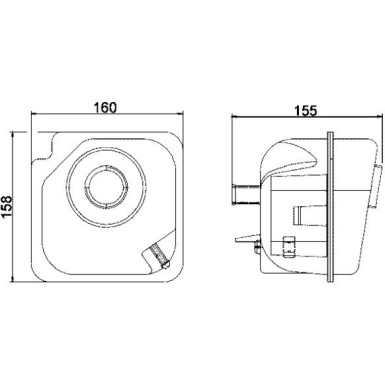 CRT 28 000S Ausgleichsbehälter, Kühlmittel BEHR