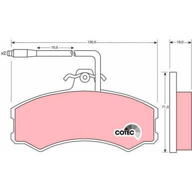 TRW Bremsbelagsatz, Scheibenbremse COTEC GDB695