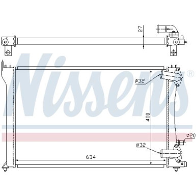 Nissens | Kühler, Motorkühlung | 63701