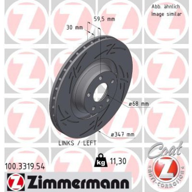 Zimmermann Bremsscheibe BLACK Z 100.3319.54 Zimmermann Bremsscheibe BLACK Z 100.3319.54