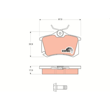 GDB1578 Bremsbelagsatz, Scheibenbremse COTEC
