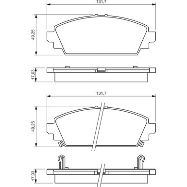 BOSCH Bremsbelagsatz, Scheibenbremse 0 986 494 414