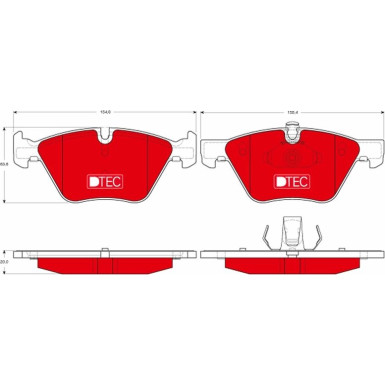 GDB1559DTE Bremsbelagsatz, Scheibenbremse DTEC COTEC