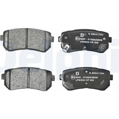 Delphi | Bremsbelagsatz, Scheibenbremse | LP2303