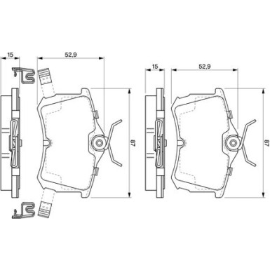0 986 424 661 Bremsbelagsatz, Scheibenbremse