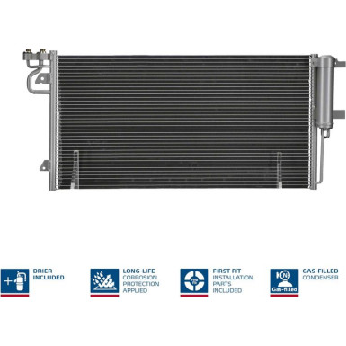 940764 Kondensator, Klimaanlage ** FIRST FIT **