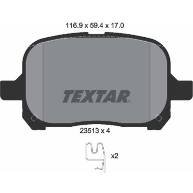 2351302 Bremsbelagsatz, Scheibenbremse