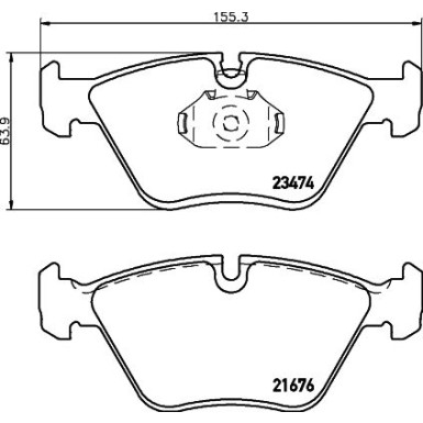 Hella | Bremsbelagsatz, Scheibenbremse | 8DB 355 009-651
