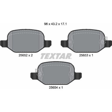 Textar Bremsbelagsatz, Scheibenbremse Q+ 2565201