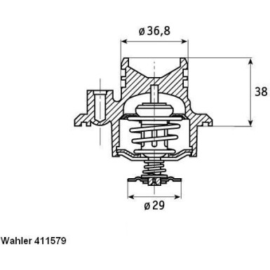 Wahler | Thermostat, Kühlmittel | 411579.92D